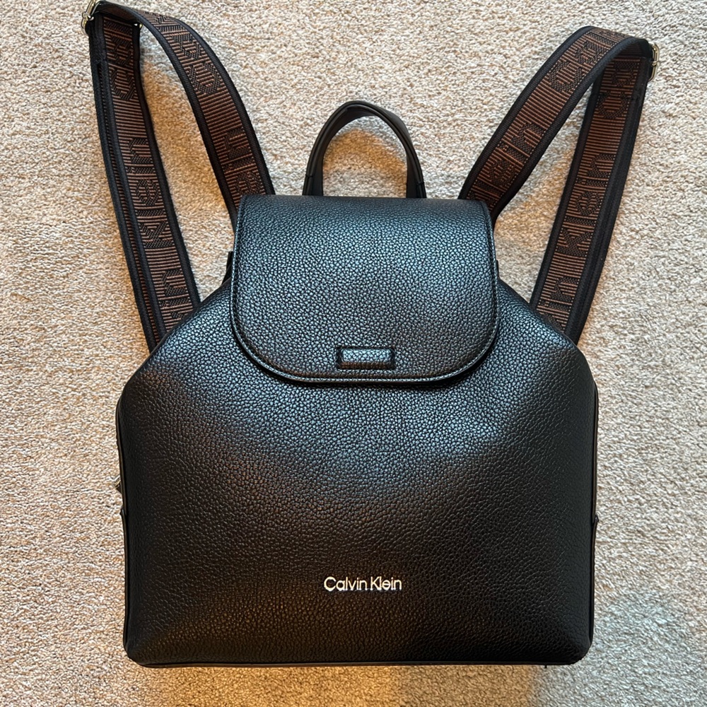 Calvin Klein Millie Black Backpack Vegan Leather